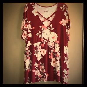 Torrid Super Soft Criss-Cross Babydoll Tee, 3x